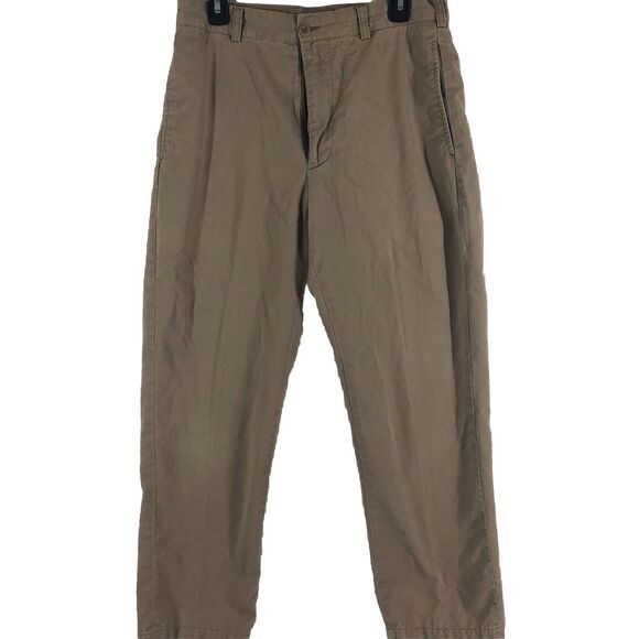 T Harris chino pants men’s khaki 32 x 30 regular fit flat front - Picture 1 of 7
